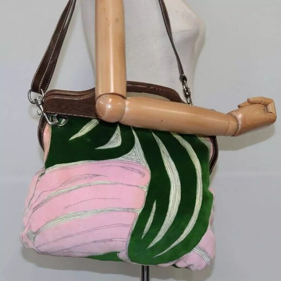 Miu Miu Hand Bag Suede 2way Pink Auth - Picture 1 of 15